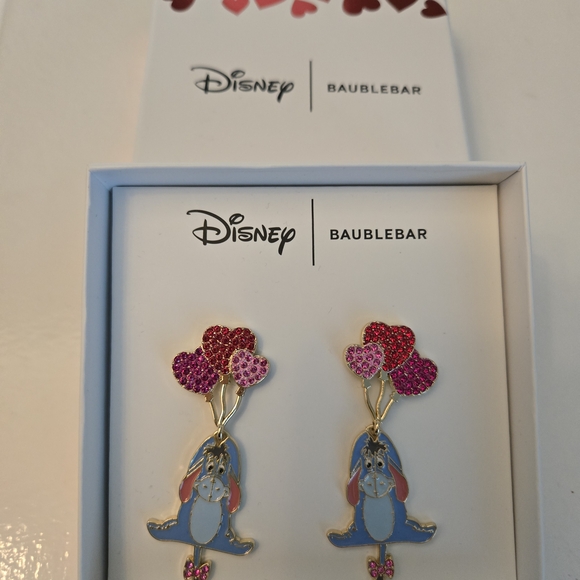 Disney X BaubleBar Eeyore Earrings with Pink & Red Heart balloons! - Picture 4 of 5